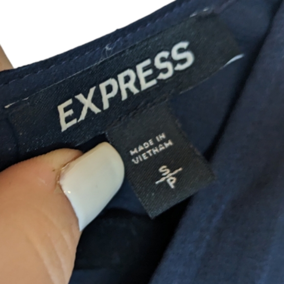 Express Navy Smocked Waist Romper ✨💙 - Picture 5 of 14